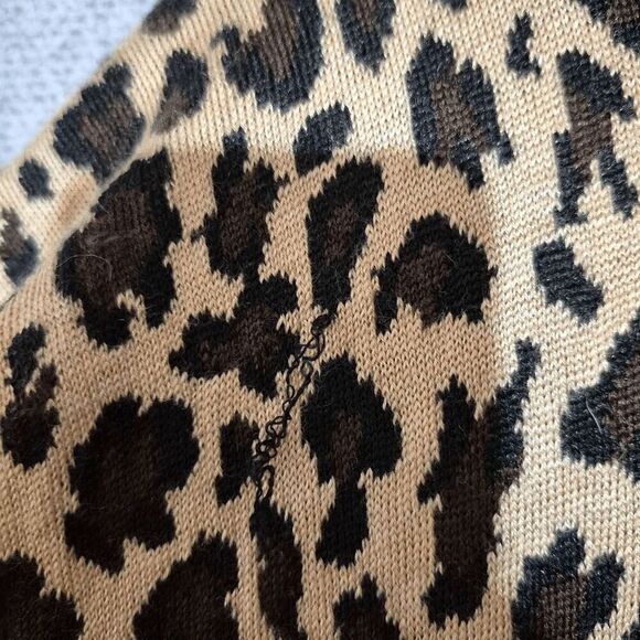 Lauren Ralph Lauren Women's Merino Wool Blend Reversible Animal Print Cape OS - Picture 6 of 11